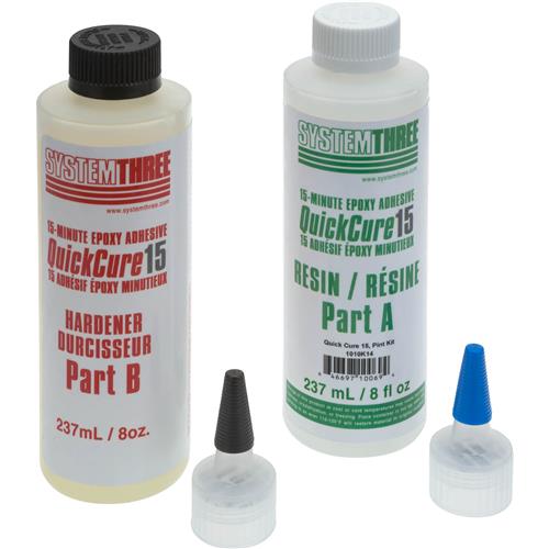 Image for System Three T30580 - Quick Cure 15-Minute Epoxy Adhesive Kit, 1 Pint
