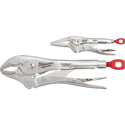 Image for Milwaukee T31156 - Locking Pliers Set 2pc - 6" Long Nose & 10" Curved Jaw