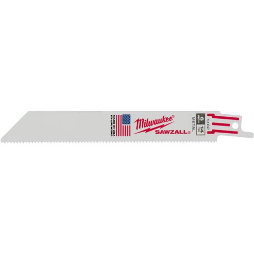 Image for Milwaukee T31251 - SAWZALL 6" 14TPI Metal Blade Thin Kerf - 5Pk