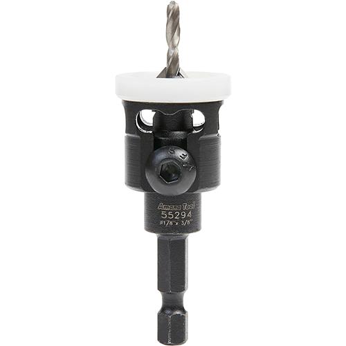 Image for Amana T32933 - #6 Carbide Countersink w/ Low Friction Depth Stop Bit Quick Release Hex Shank