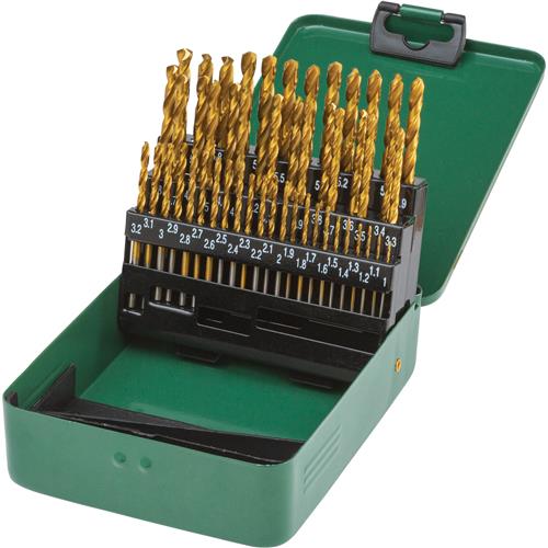 Image for Grizzly PRO T33686 - M2 HSS Metric TiN-Coated Drill Bit Set, 51 Pc.
