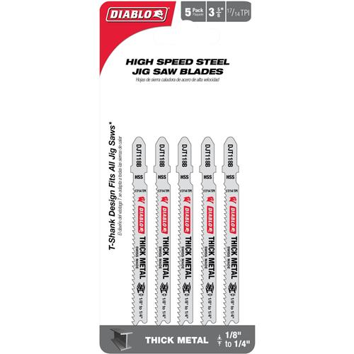 Image for Diablo T33800 - Metal Cutting Jigsaw Blade, 5 Pk.