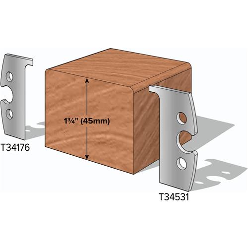 Image for Grizzly T34176 - 1-3/4" Rounded Top Side Knives, 2-Pk. - Left