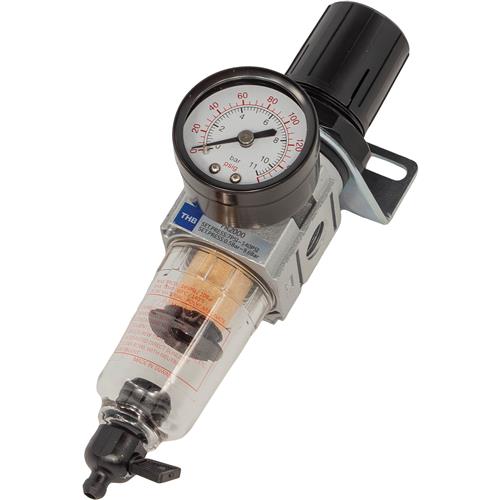 Image for Grizzly T34259 - 1/4" Filter Regulator 150 PSI with Gauge