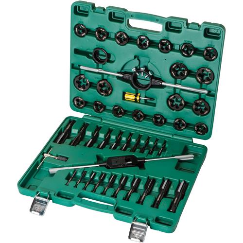 Grizzly Precision T34296 - 45-Pc. SAE M2 HSS Tap and Die Set