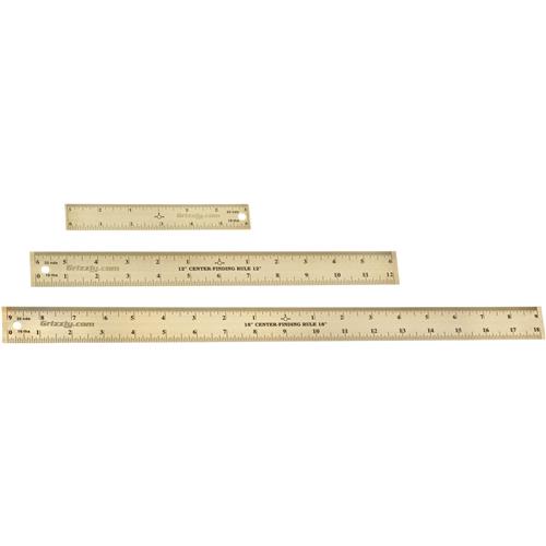 Image for Grizzly T34702 - Brass Center Finding Ruler Set, 3 Pc.